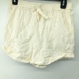 Lovers And Friends Ivory Floral Lace Shorts